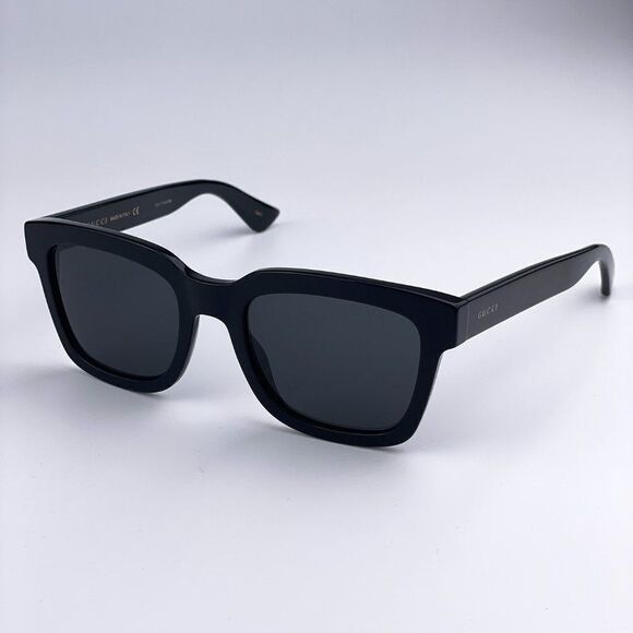 NEW GUCCI WEB GG0001SN 001 Black Smoke Square Men Sunglasses main image 8